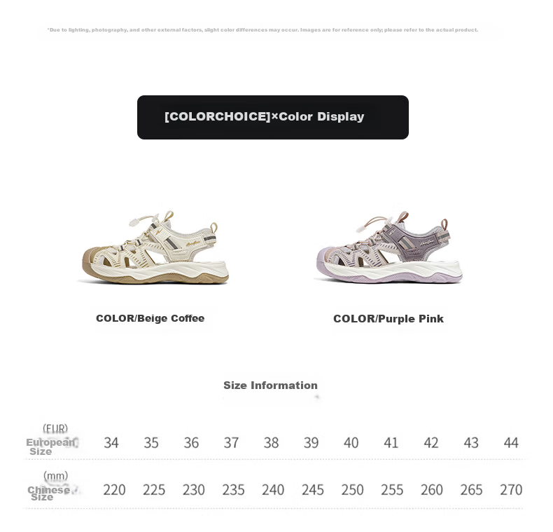 Renben Open-Toe Sandals Women 2026 Summer New Outdoor Sports Breathable Casual Beach Shoes Women Coffee Beige Size 36 3