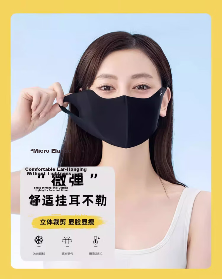 FitonTon Women's Sunscreen Face Mask Breathable UV Protection Summer Outdoor Cycling Sunshade Mask 7