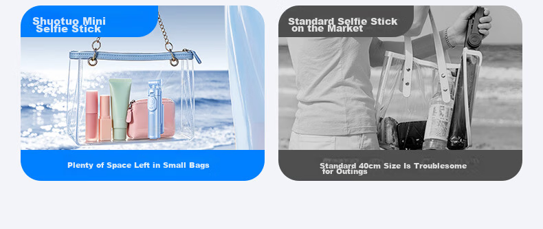 Shuotuo Mini Diu Diu Rod Mini Selfie Stick Tripod Travel Compact Portable Phone Holder Floor Handheld Anti-Shake Telescopic Selfie Tool 360-Degree Rotation 4
