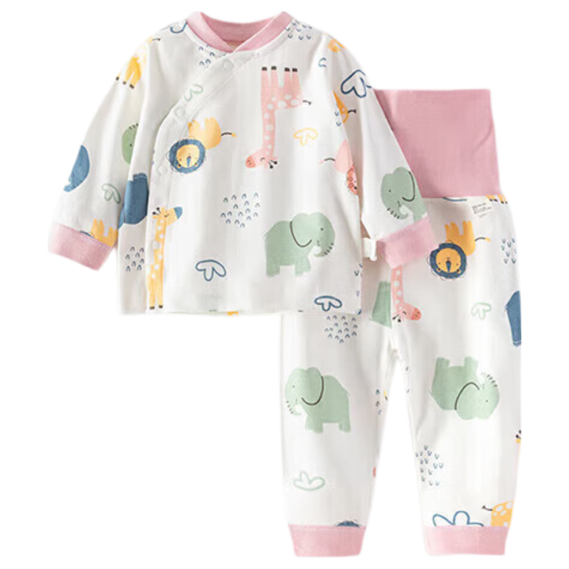 Huanxixiaoxiong Baby Underwear Set, High-Waisted Belly Protection, Spring Season, Pure Cotton Separate Pieces, Infant Clothing, Autumn Underwear, Autumn Pants, Base Layer