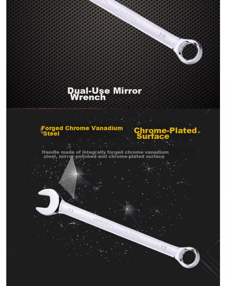 Deli Tool Mirror Double-Use Wrench 19mm DL33119 3