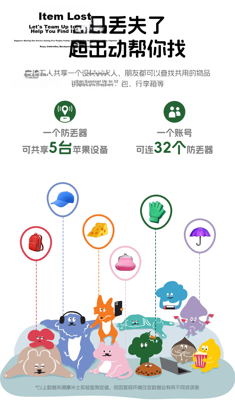 MOMAX 【Chill Collaboration】AirTag Tracker Anti-Lost Apple Certified Global Find iPhone Children Student Pet Key Luggage Bicycle Backpack Set 9
