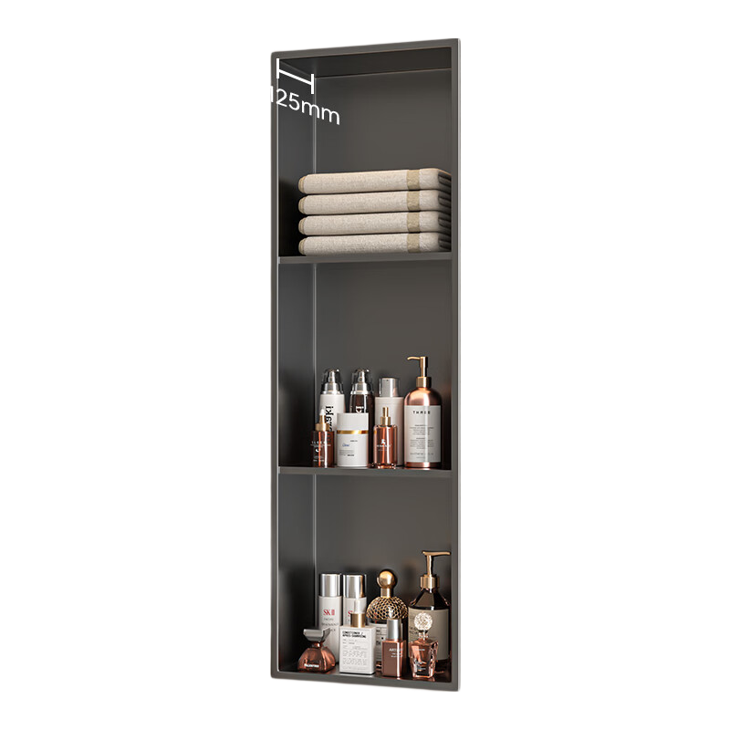 Baizi Niche, 304 Stainless Steel [Customization Available], Recessed Bathroom Storage Rack, Shower Organizer Shelf