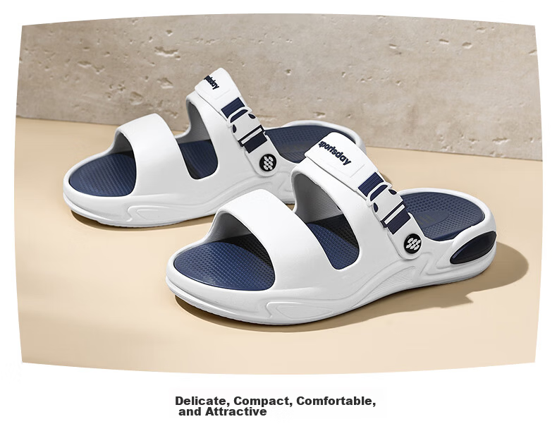 HLA Men's Summer Fashion Outdoor Dual-Wear Sandals HAALXM2FBK050 Gray Size 41 7