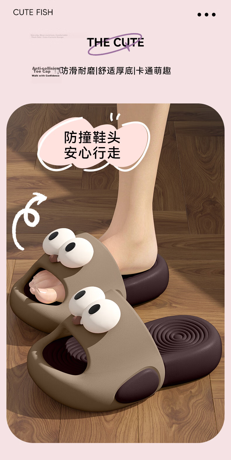 YUZHAOLIN EVA Cartoon Cute Parent-Child Slippers Non-Slip Home Bathroom Kids Women's Sandals 7