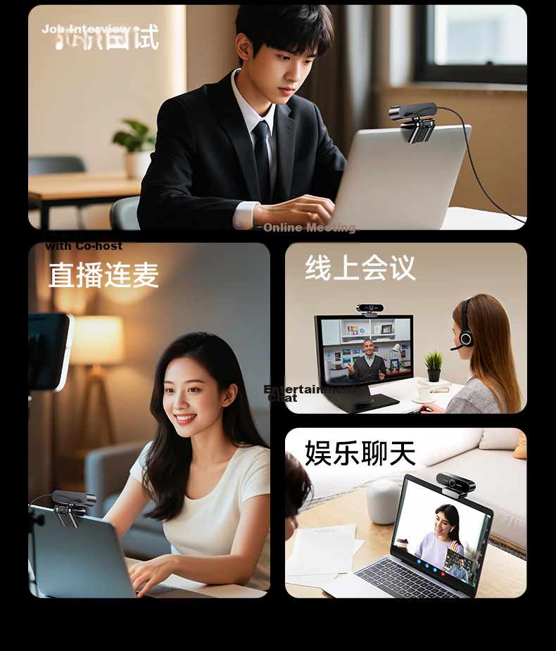 WITGOER [Over 300,000 Sold] 4K HD Webcam USB Wide-Angle Dual Microphones Auto Focus for Desktop And Laptop Computers Video Calls Meetings Exams Interviews Live Streaming 20