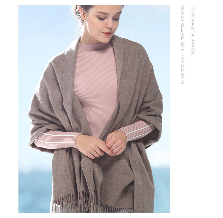 Hengyuanxiang 100% Pure Wool Office Air Conditioning Shawl for Women, Autumn Scarf, New Style Birthday National Day Gift for Elders 10