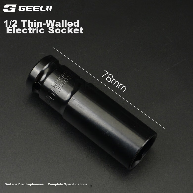 GeeLii 1/2 Inch Large Impact Electric Wrench Socket Extended Hex Drill Air Impact Socket 30mm 81021 5