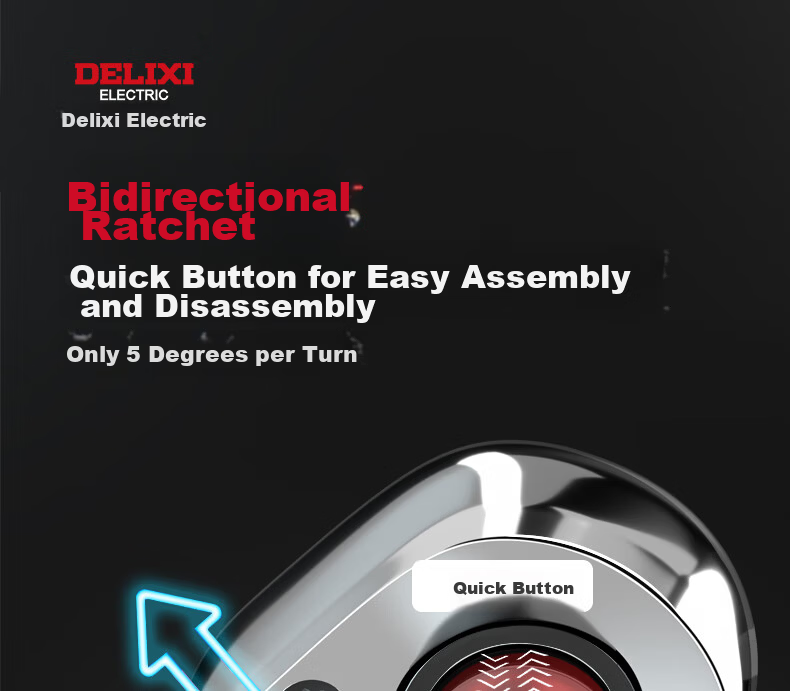 DELIXI ELECTRIC Auto Repair Tool Set 72-Tooth Precision Ratchet Wrench Kit DH-Q53 Socket Household 53-Piece Set 11