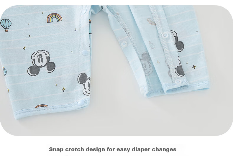 Disney 2-Piece Baby Summer Thin Newborn Romper Set A-Class Cotton Unisex Infant Crawling Pajamas 16