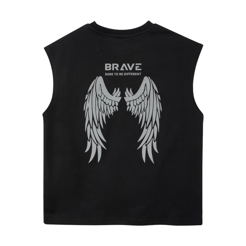 Zuo Xi Boys' Pure Cotton Vest Children's Summer T-Shirt 2026 New Boys' Sleeveless Top Base Shirt Black 130