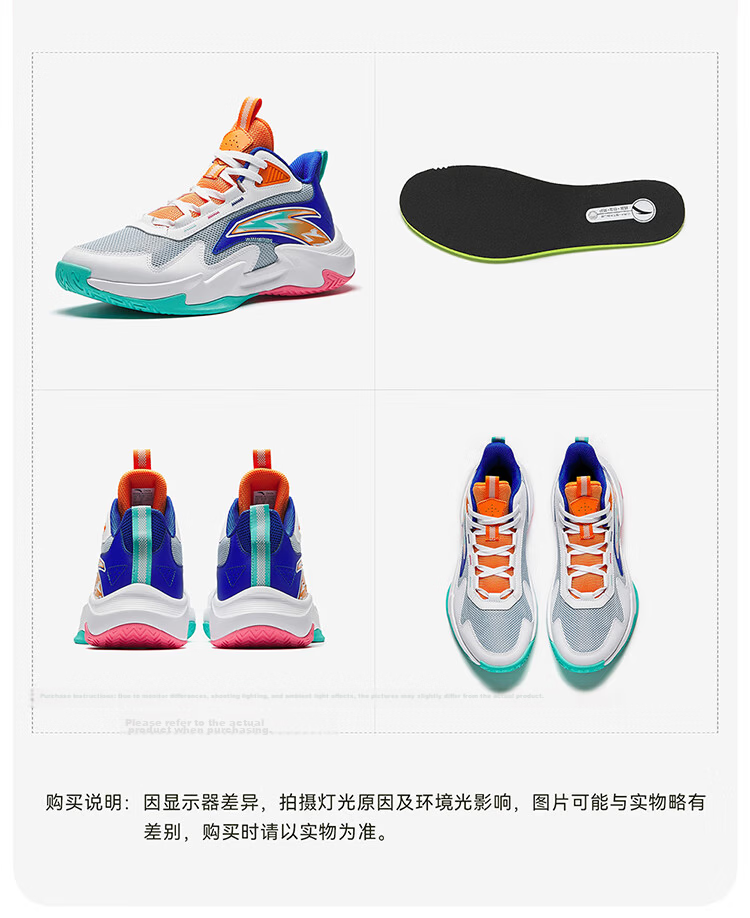 Anta Kids Boys Sports Shoes 2026 Summer Breathable Mesh Trial Basketball Shoes A12621111 55