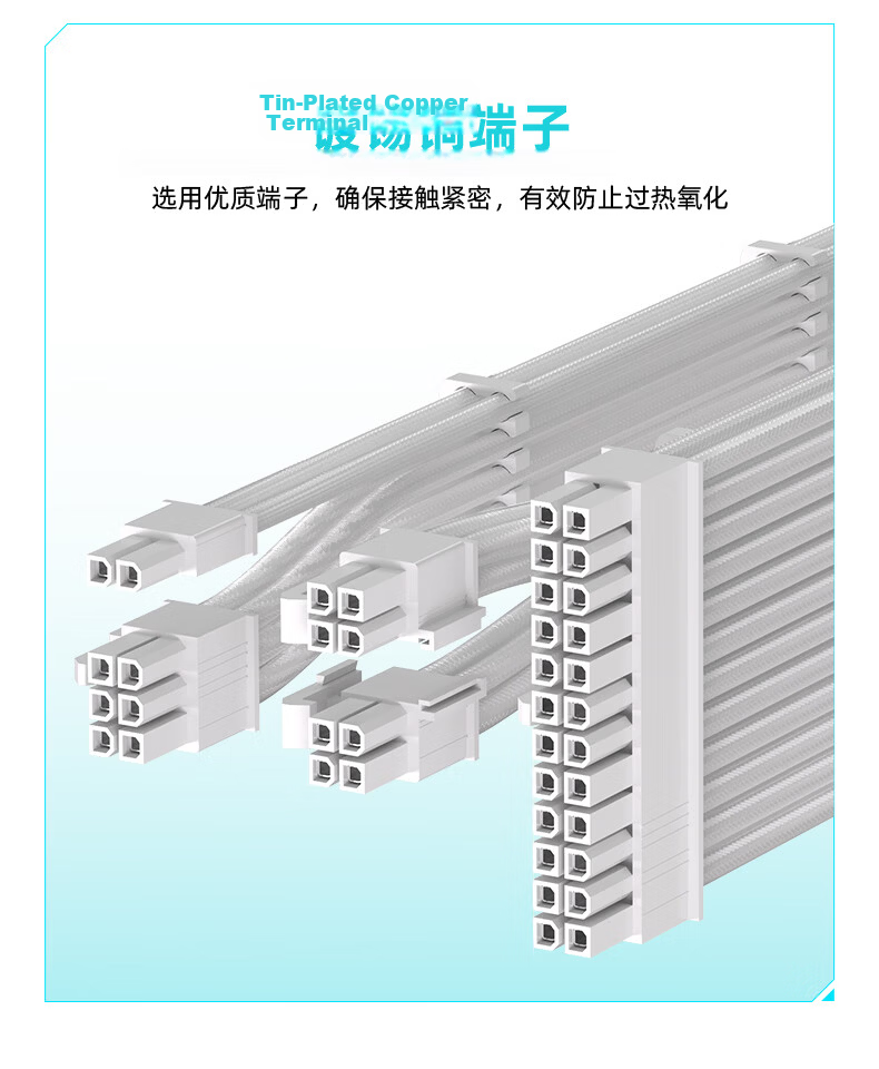 ANQULIFE GPU Power Extension Cable 6-Piece Set for Desktop PC Motherboard 24P*1, 8 to 4+4P*2, 8 to 6+2P*3 Modular GPU Power Adapter Cable AQ-G320 5