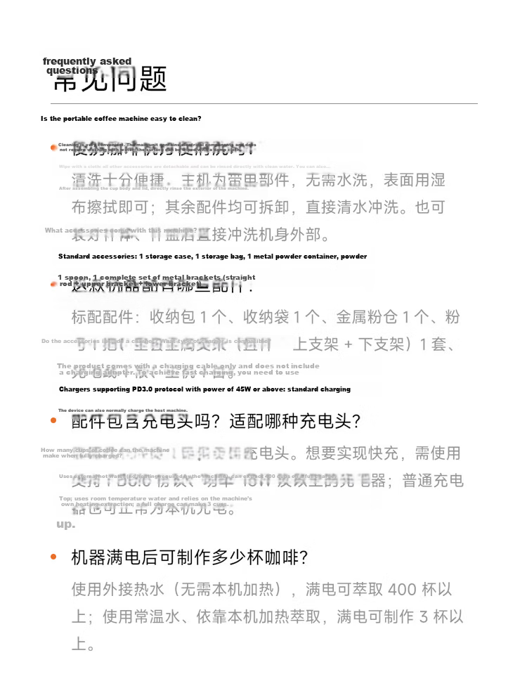 Mijia Xiaomi Portable Coffee Maker Mini Handheld Fully Automatic Capsule and Ground Coffee Machine for Office and Home Outdoor Camping Cold Brew and Hot Brew White with Storage Bag 33