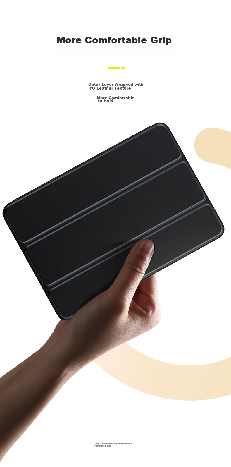 CangHua Protective Case for OPPO Pad5 Pro 13.2-inch 2026 Model, OnePlus Pad 3 Pro Full-Coverage Ultra-Thin Anti-Drop Tri-Fold Stand Leather Case 4