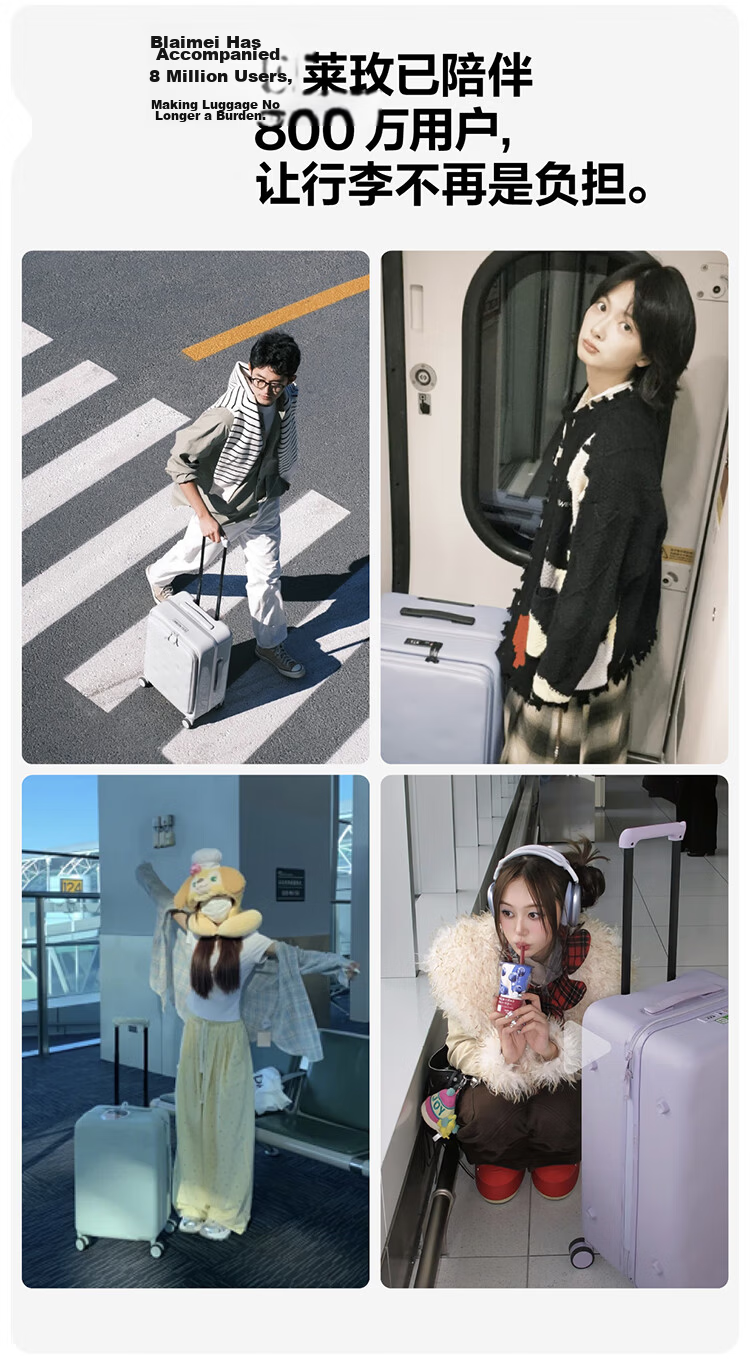 Bromen Bags Large Capacity Luggage Travel Suitcase Trolley Case Illustration Series Takasa Daydream 22 Inch 22