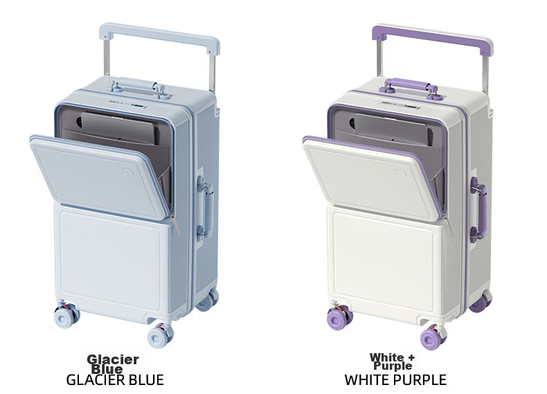 Pepsi Luggage Suitcase Front Opening Travel Case 24 Inch Unisex Wide Telescopic Handle Multifunctional Business Trip Password Lock Box 14