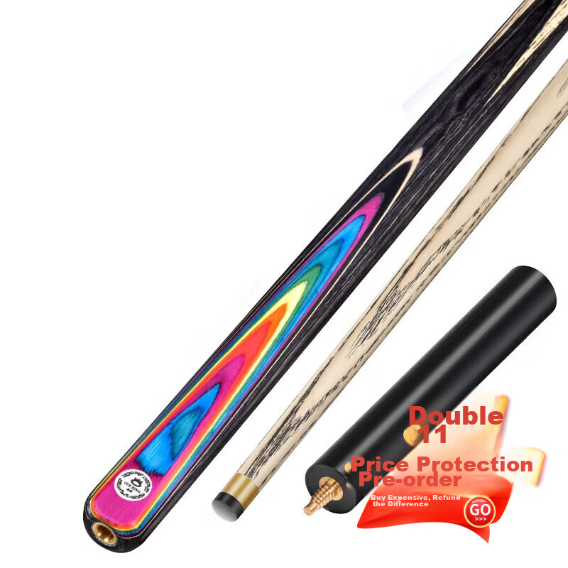 Aomi Queyu Pool Cue Tip, Snooker Cue, Black 8 Chinese Eight-Ball Cue, 16 Color 10mm Straight Cue
