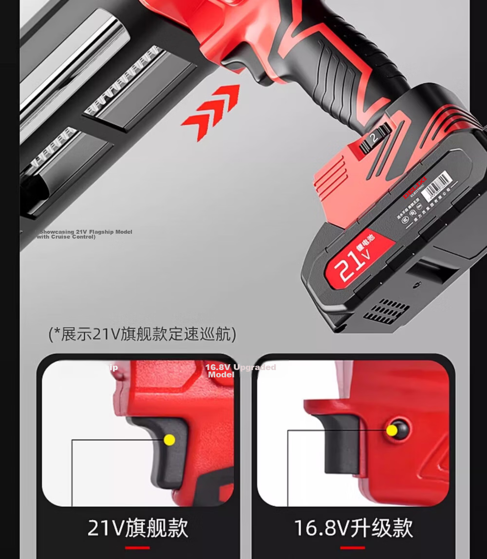 Delixi Electric Dual-Tube Caulking Gun for Tile Grout, Fully Automatic 16.8V Sealant Applicator Tool 20
