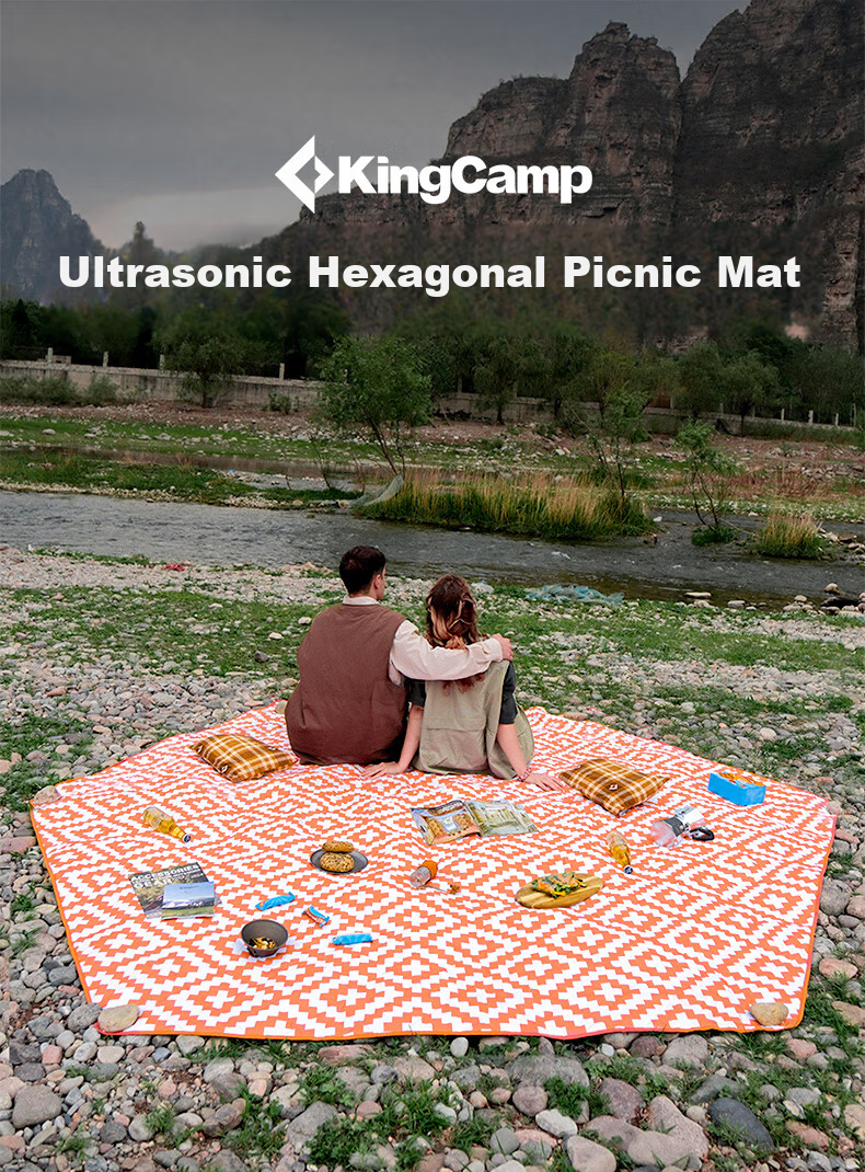 KingCamp Outdoor Picnic Mat Camping Mat Lawn Moisture-Proof Mat Tent Sleeping Mat Ultrasonic Cartoon Floor Mat Machine Washable KP2501 1