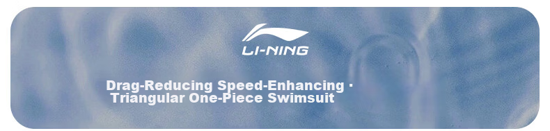 LI-NING Women's Premium 2026 New One-Piece Triangle Racing Swimsuit Professional Training Swimwear 1