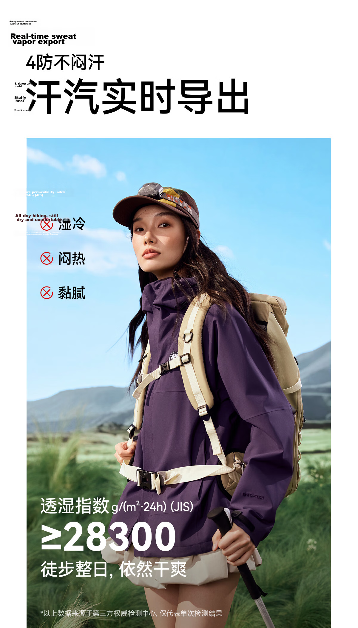Xiongmao [Liu Yifei's Same Style], Rain Shell Outdoor Jacket for Men And Women, Single Layer Heavy Rain Protection, Triple Protection Mountaineering Coat, Model 6169B 6