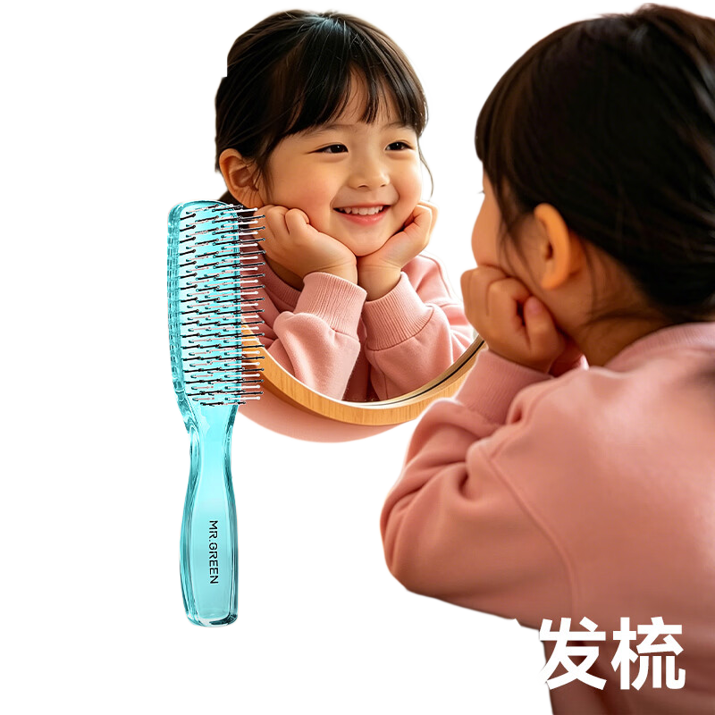 MR.GREEN German Children's Comb for Girls, No Tangles, Long Straight Hair Comb, Gentle on Scalp, Anti-Static, Small Size for Girls, Wet And Dry Use, Hair Care Comb Mr-7508