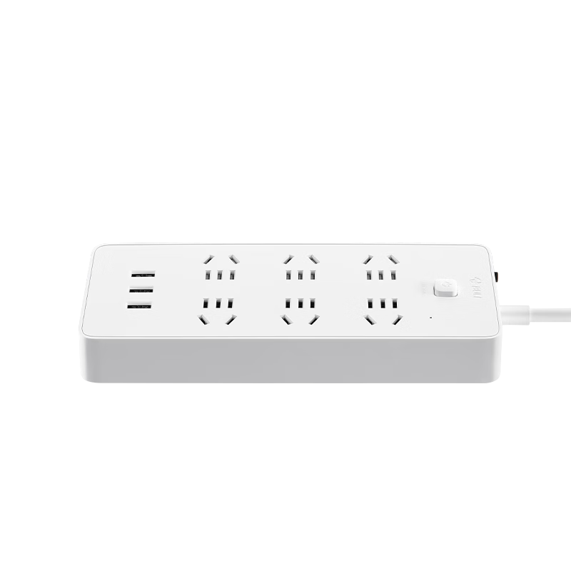 BULL BULL White USB Socket/power Strip/outlet Strip GNV-UUN153, 3 USB Ports, 6 Outlets, Total Length 3 Meters, Master Switch