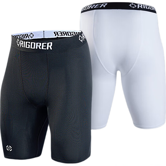 Zhunzhe Men's Sports Compression Shorts, High-Waist Moisture-Wicking Quick-Dry Professional Marathon Running Shorts, 5-Inch Length