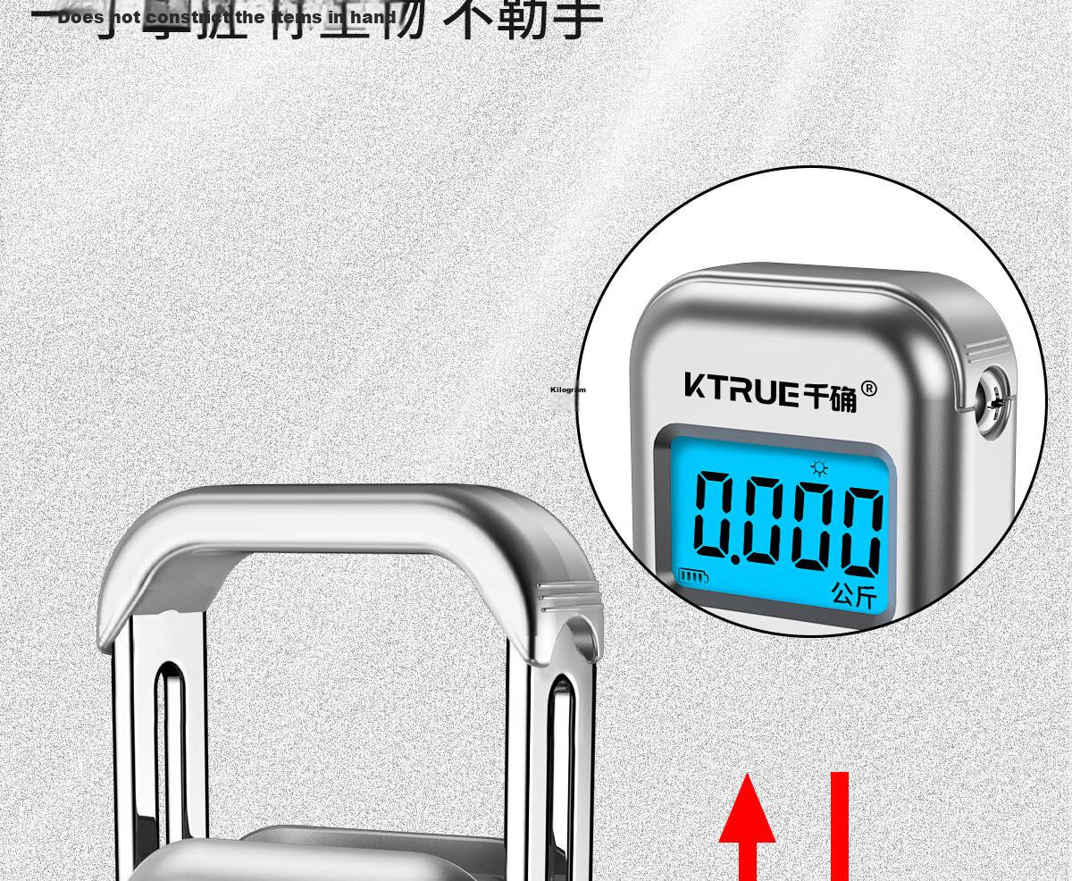 Qianque Portable Electronic Scale 100 Jin Precision Commercial Home Food Weighing Portable Spring Scale Fish Scale Kitchen Rechargeable 15