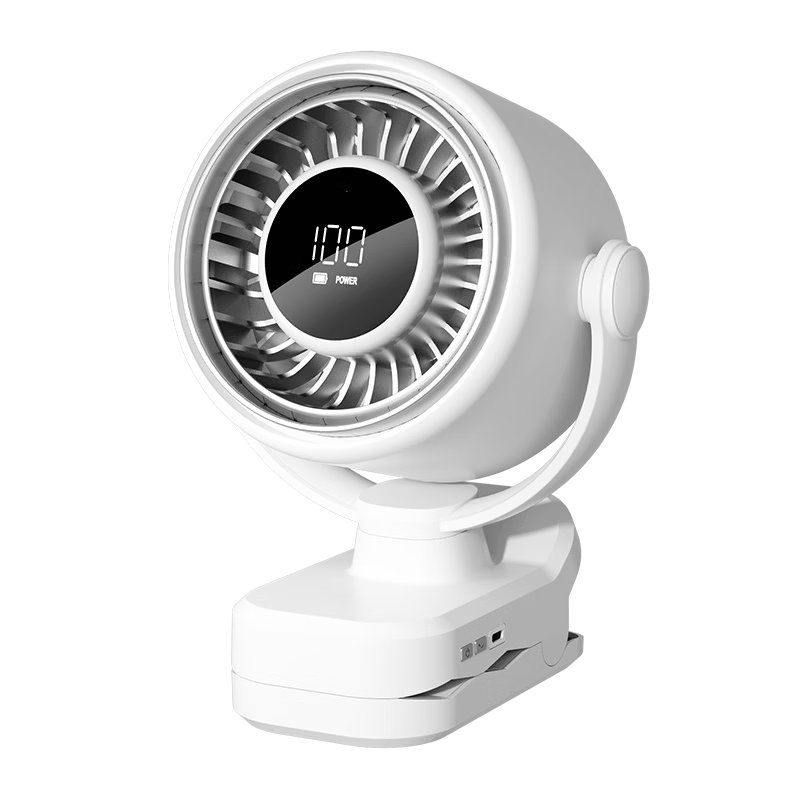 Pioneer Mini USB Rechargeable Handheld Desktop Fan 8000mAh Portable Clip-on Fan for Office, Dormitory, Bedside, Car, Wall Mount, Outdoor Camping