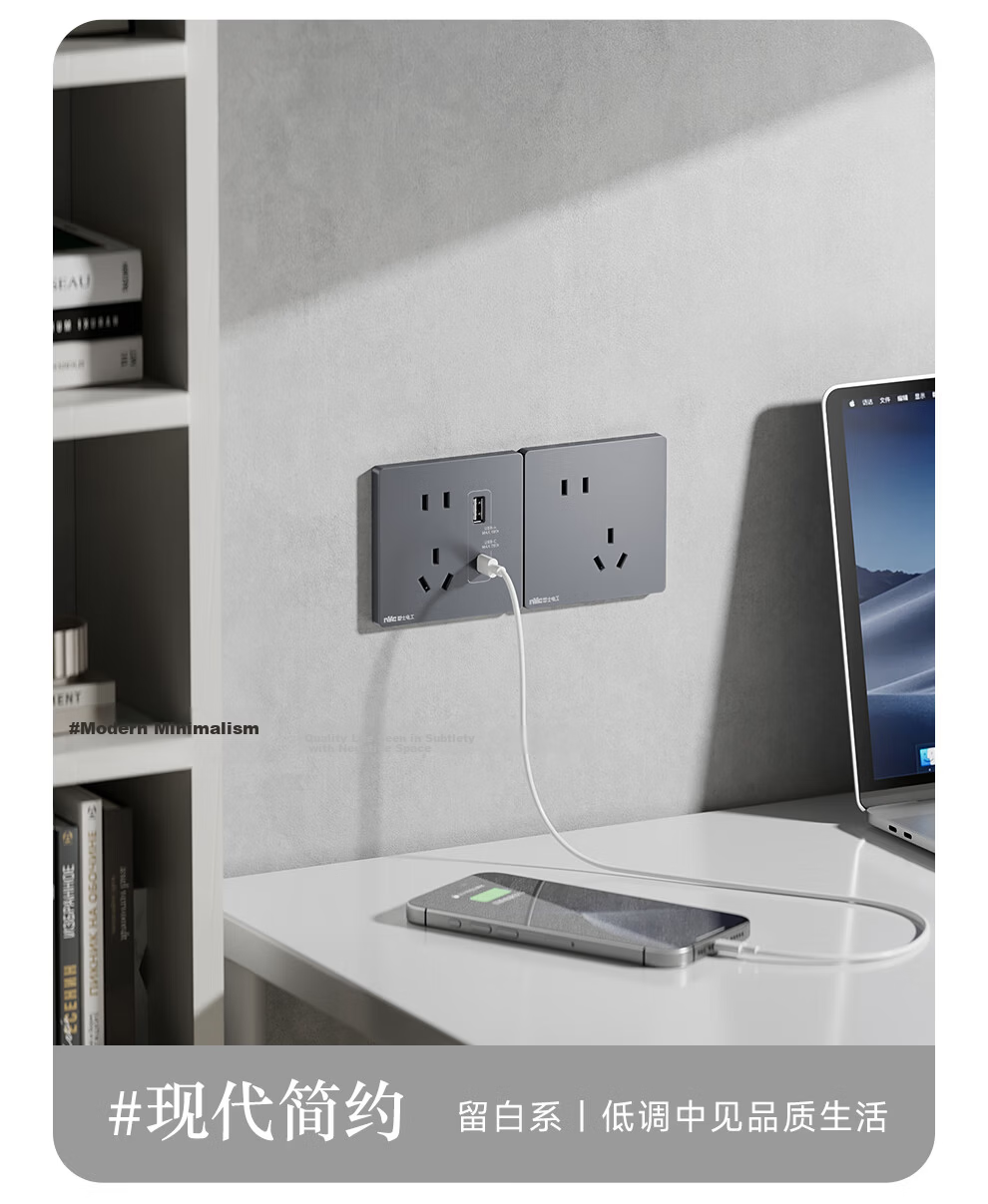 NVCleishidiangong Switch Socket, No Spray Painting Cream Style Large Plate, Three-Gang Single-Control Wall Power Switch, N25 Cream Yellow 9