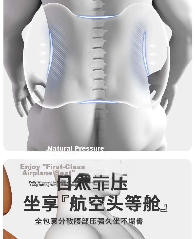 YOU CHE BANG Car Headrest and Lumbar Support Set Driving Waist Cushion Lumbar Support Neck Pillow Seat Backrest Cushion for Driver 14