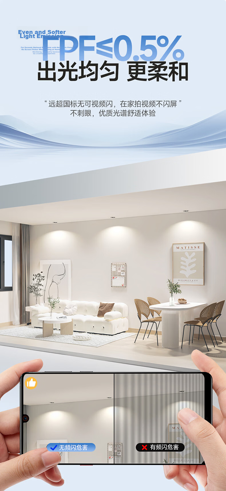 HP LED Deep Cup Anti-Glare Eye Protection Recessed Downlight for Entrance Bedroom Corridor Ceiling 7.5cm Warm White Mu Zhi Light 11