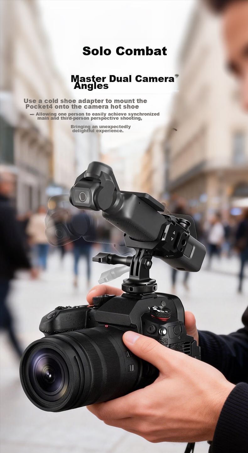 NEEWER DJI Pocket 4 Expansion Frame Cage Mount Sports Camera Extension Adapter Quick Release Bracket Fixing Shooting Adapter 6