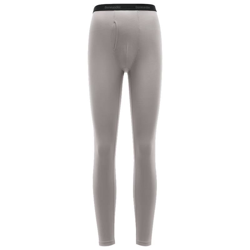 Beneunder Men's Thermal Pants Autumn Winter Fleece-Lined Breathable Sweat-Absorbing Anti-Static Base Layer