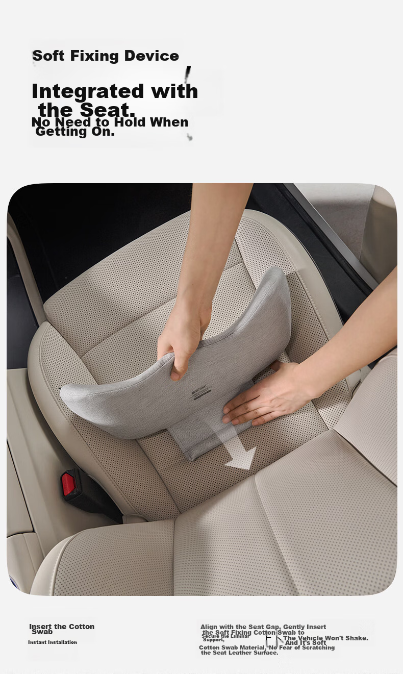 CICIDO Car Headrest and Lumbar Support Set Neck Protection Pillow Seat Cushion Car Neck Pillow Waist Support Cushion Lumbar Pad 11