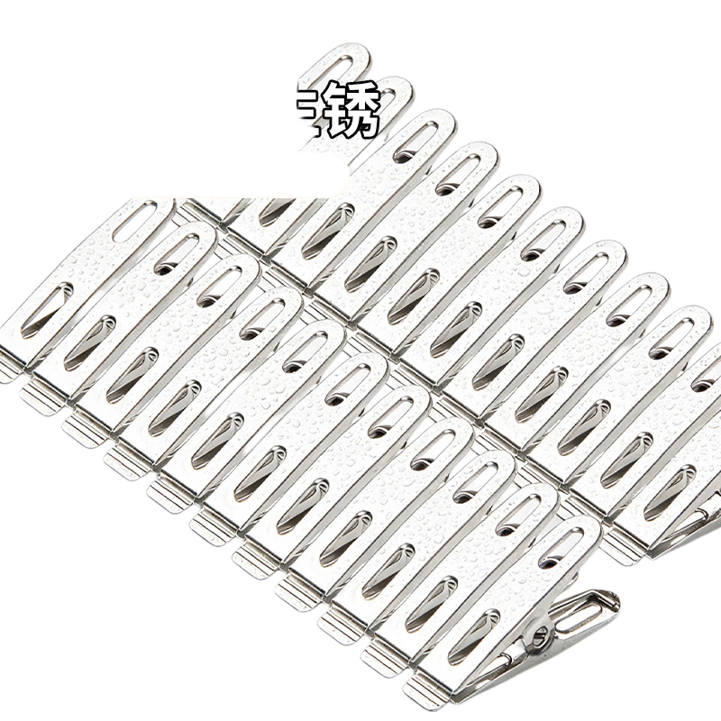 HOUYA Stainless Steel Small Clips 20pcs Windproof Clothes Pegs Sock Clips Household Clothes Clips