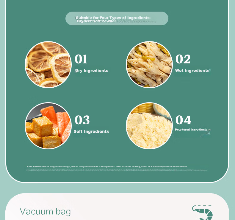 Deli Vacuum Sealer Machine Household Commercial Food Vacuum Packaging Bags Food-Grade Safety Material 15cm*20cm/50pcs 10