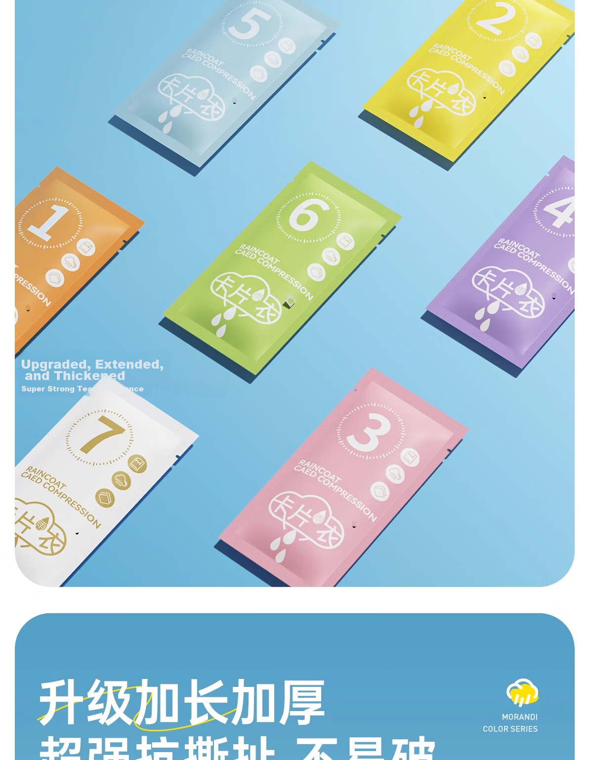 Buddygo Disposable Thickened Adult Card Long Full-Body Raincoat Anti-Storm Single Hiking Cycling Electric Vehicle Raincoat 4