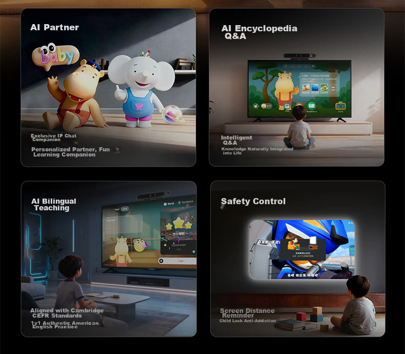 TUDOO Tbox TV AI Box Kids Learning Fitness Mirror Motion Sensor Game Smart 4K Ultra HD Box 10
