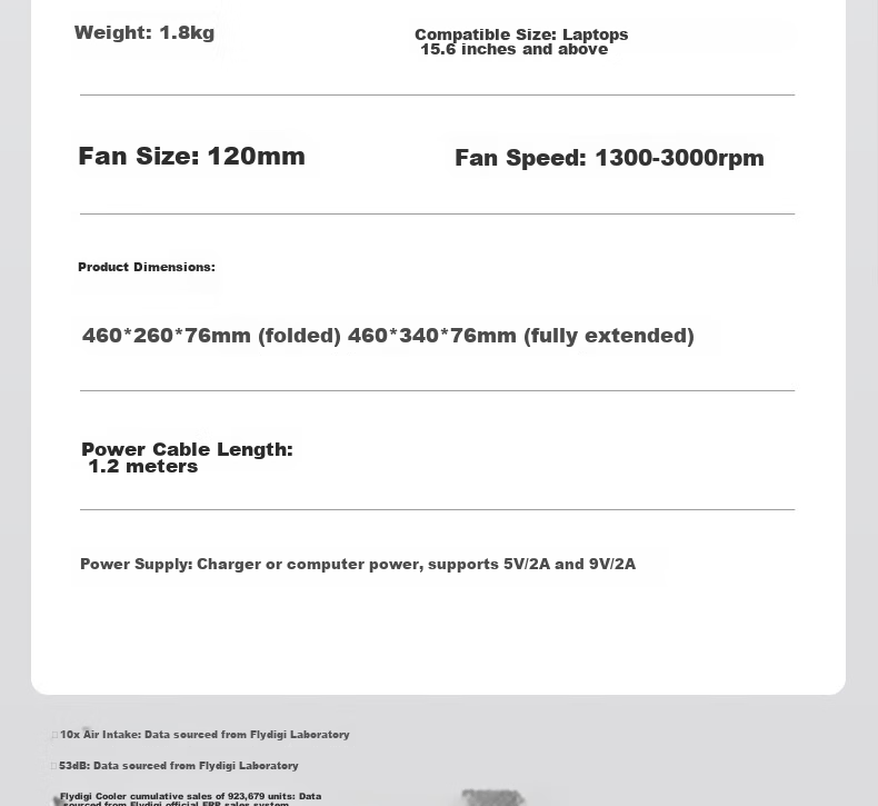 Flydigi BS3Pro EVA Laptop Cooling Pad Temperature Control Noise Reduction Gaming Cooling Base PC Stand for Lenovo Dell Alienware Legion 28