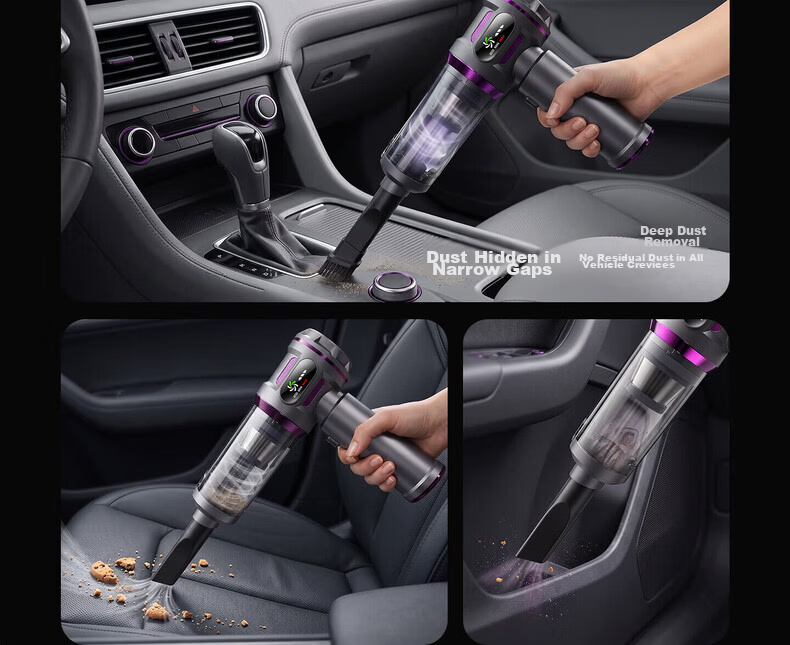 Puppy Car Vacuum Cleaner Handheld High Battery Life Wireless Powerful Vacuum and Blower Dual-Use Pet Hair Remover with Storage Bag 30