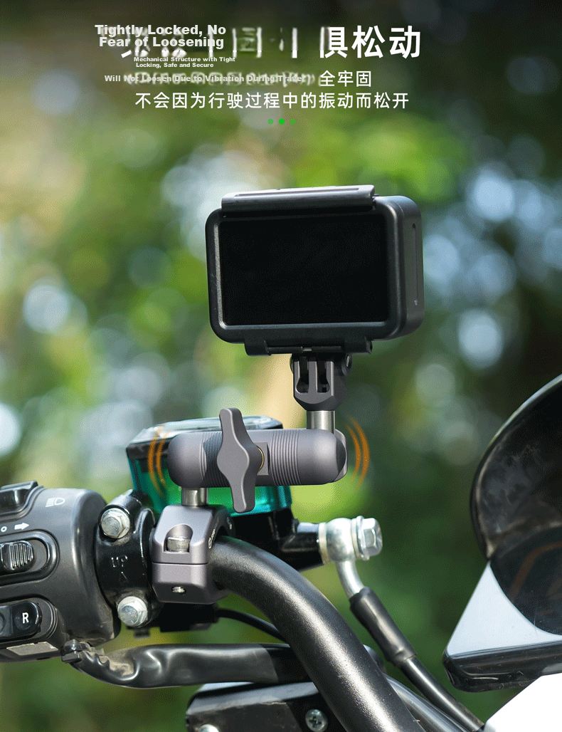 FANAUE 17mm Ball Head Linkage 15cm Car Phone Holder Extension Accessory Motorcycle Camera Arm Clamp Anti-Theft DA-150SF 5