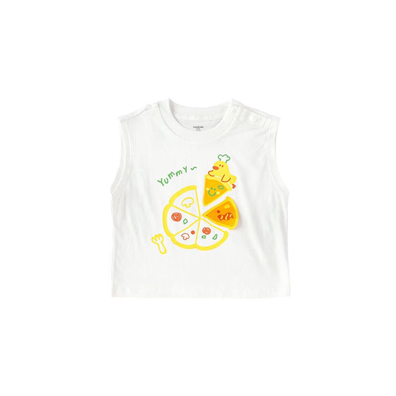 Balabala Baby Sleeveless T-Shirt Vest Girls Boys Infant Clothing 2026 New Summer Cotton Soft Top