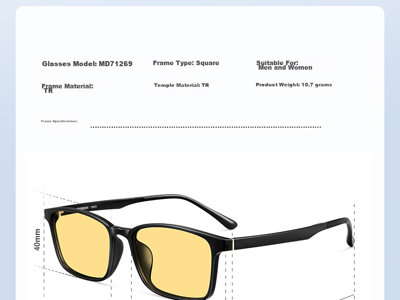Pulais German Imported Professional Blue Light Blocking Glasses Anti-Fatigue Computer Glasses 99% Gaming Office Protective Eyewear 37