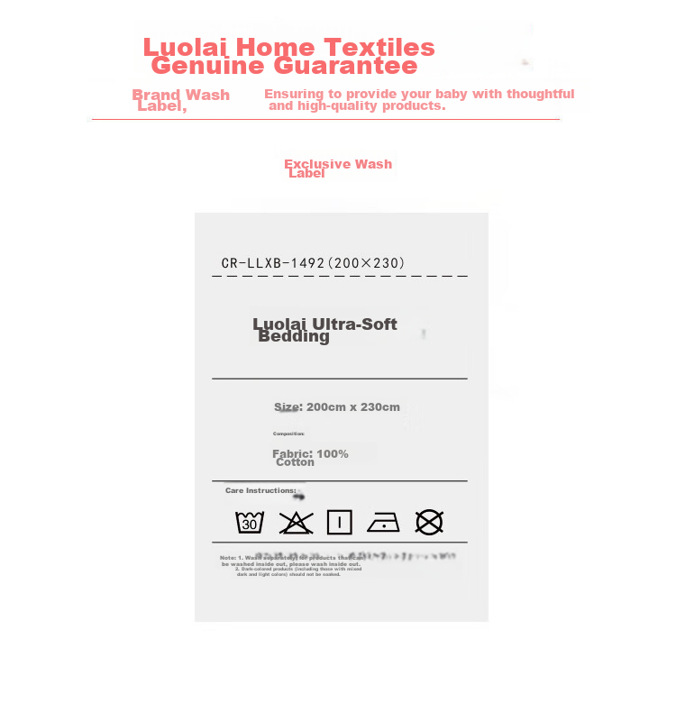 Luolai Home Textiles Antibacterial 100% Cotton Pillowcases Pure Cotton Bedding Pillowcase Pair Gray 48x74 cm 8