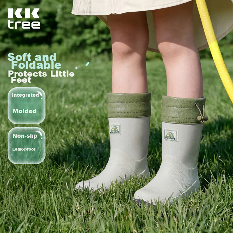 Kocotree KK Tree Kids Rain Boots Non-Slip Lightweight Boys Girls Long Rain Boots Toddler Waterproof School Shoes