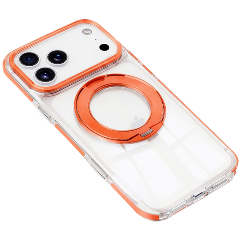 DIVI Pivot Shell S2 [Precision Hole Lens Full Coverage] Compatible with iPhone 17 Case Apple 17 Protective Cover 360° Rotatable Magnetic Anti-Drop Stand