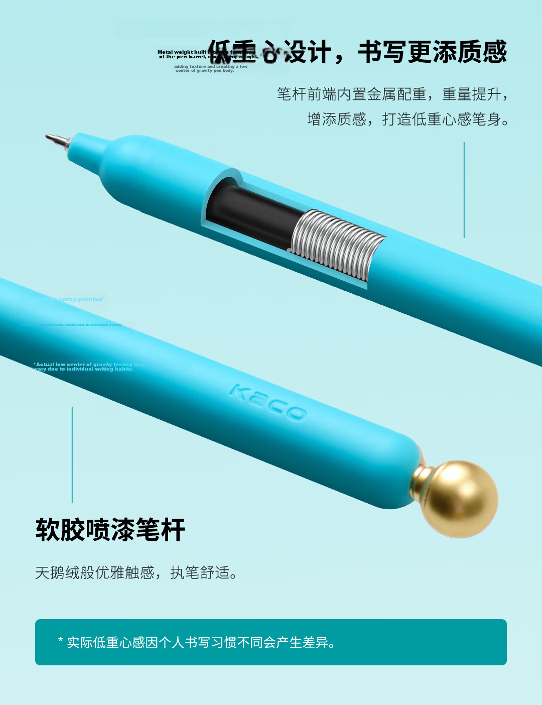 KACO Cherry Blossom Retractable Gel Pen, Stylish 0.5mm Black Pen for Students' Exams And Practice, Quick-Drying Ink Pen for Middle School Students, Creative Signature Pen, Carbon Ink Pen, 2-Pack 7